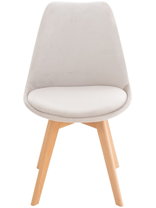 Chaise Linares Velours, gris clair