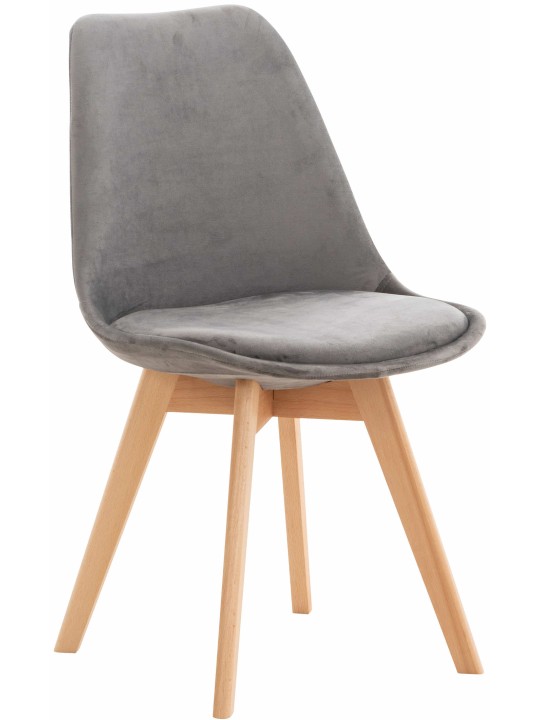 Chaise Linares Velours, gris
