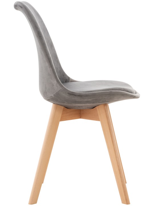 Chaise Linares Velours, gris