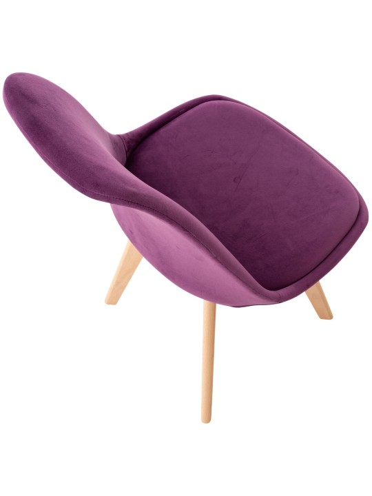 Chaise Linares Velours, lilas Chaise Linares Velours, lilas