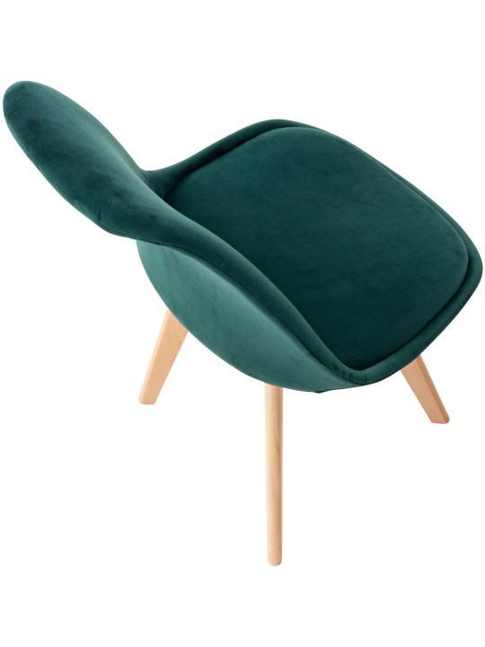 Chaise Linares Velours, vert
