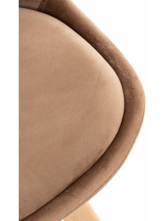 Chaise Linares Velours, brun