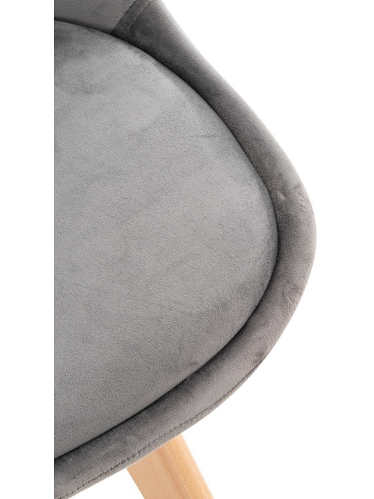 Chaise Linares Velours, gris