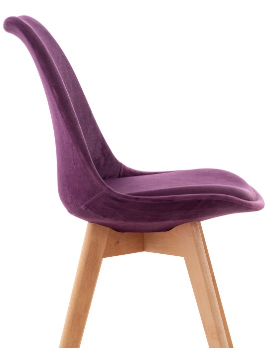 Chaise Linares Velours, lilas Chaise Linares Velours, lilas