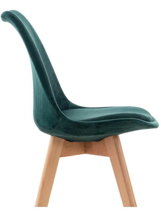 Chaise Linares Velours, vert