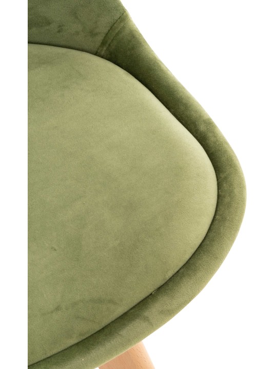 Ensemble de 4 chaises Linares velours, vert clair Ensemble de 4 chaises Linares velours, vert clair