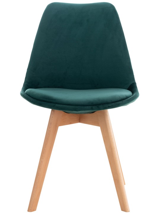 Ensemble de 4 chaises Linares velours, vert Ensemble de 4 chaises Linares velours, vert