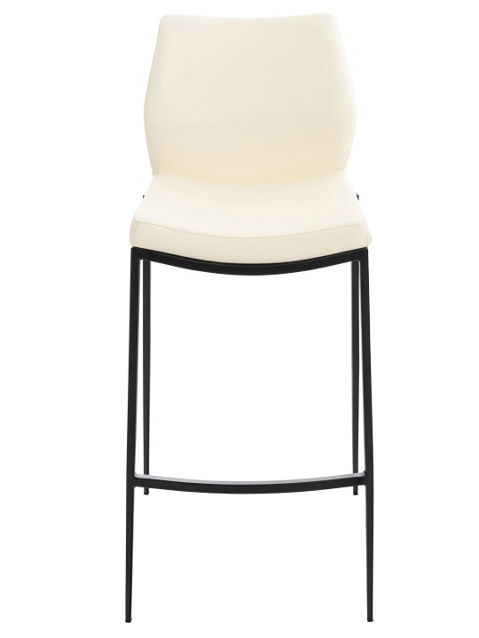 Tabouret de bar Matola simili cuir, crème
