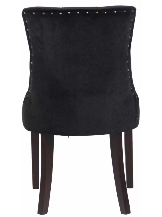 Ensemble de 4 chaises de salle à manger Aberdeen velours antique, noir