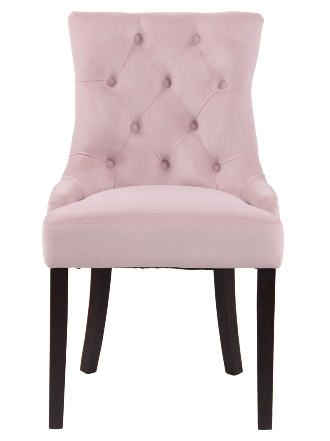 Ensemble de 4 chaises de salle à manger Aberdeen velours antique, rose
