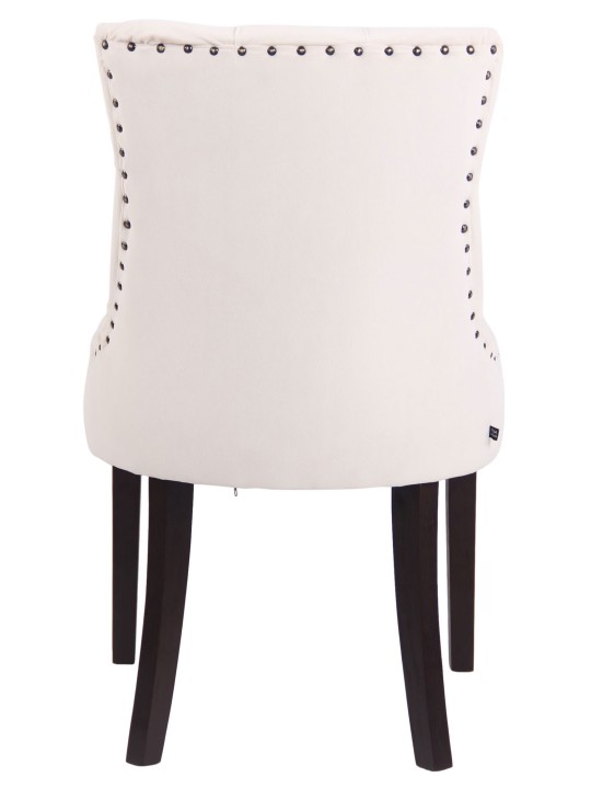 Ensemble de 4 chaises de salle à manger Aberdeen velours antique, crème