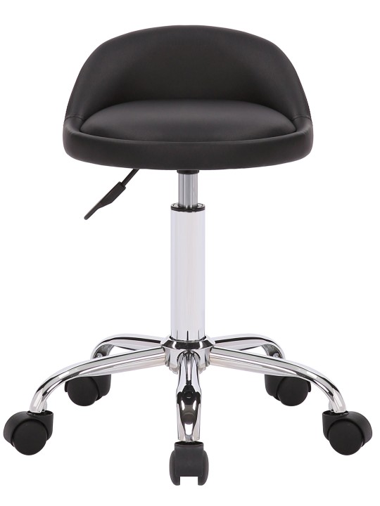 Tabouret de travail Teramo simili cuir, noir