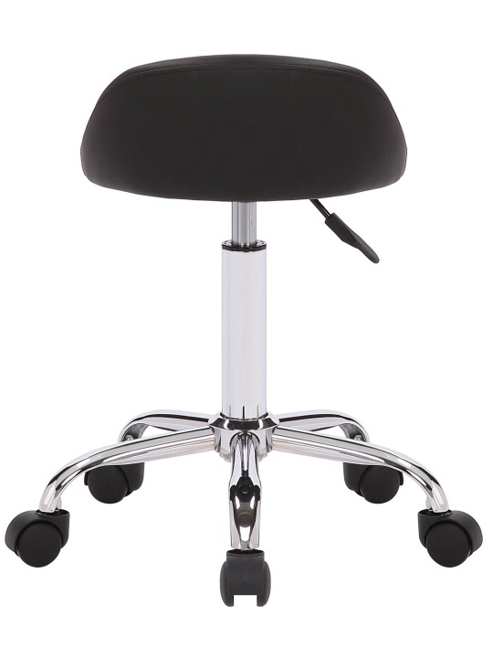 Tabouret de travail Teramo simili cuir, noir