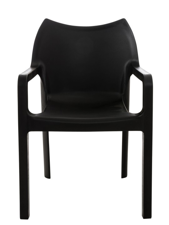 JEU de 2 chaises empilables DIVA, noir