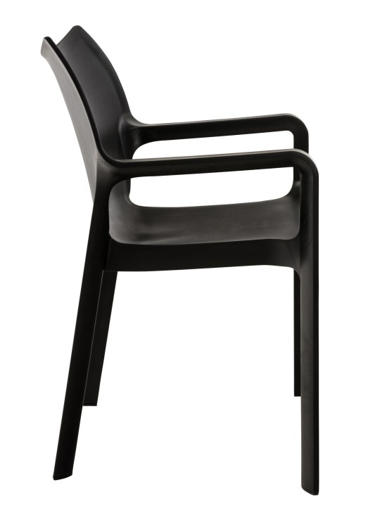 JEU de 2 chaises empilables DIVA, noir