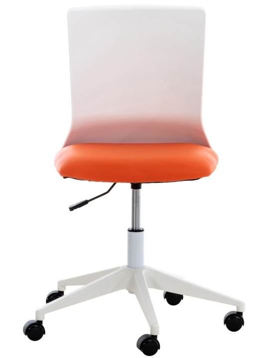 Chaise de bureau Apolda simili cuir, orange