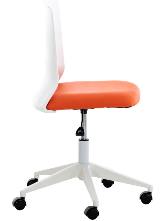 Chaise de bureau Apolda simili cuir, orange