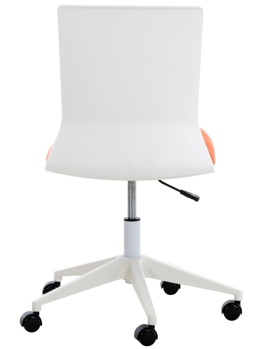 Chaise de bureau Apolda simili cuir, orange