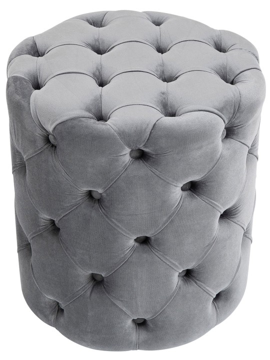 Tabouret Drancy Velours M, gris Tabouret Drancy Velours M, gris