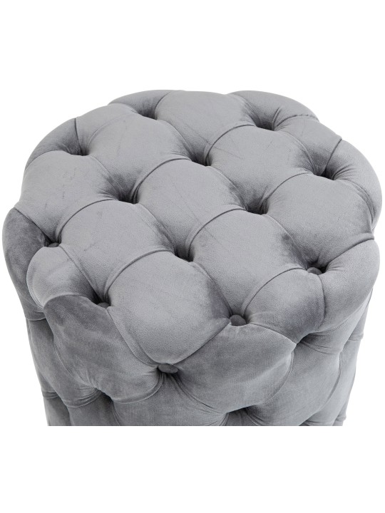 Tabouret Drancy Velours M, gris Tabouret Drancy Velours M, gris