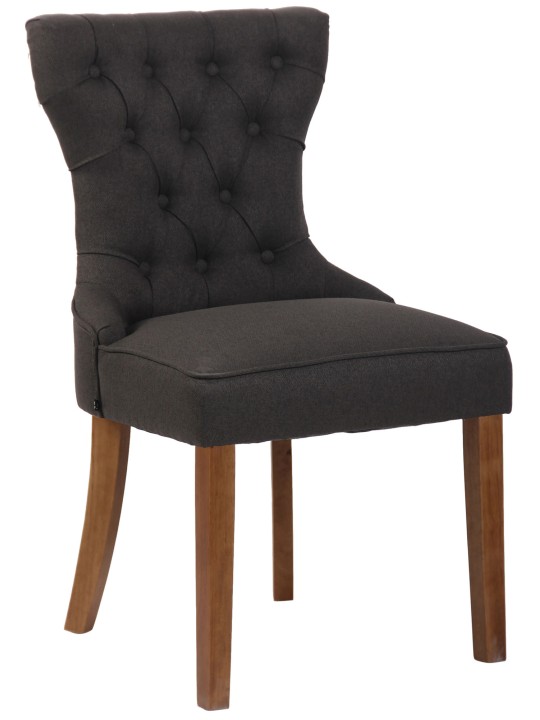 Chaise Franca tissu antique-clair, gris foncé