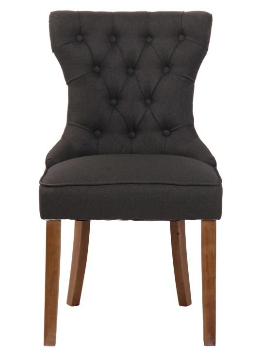 Chaise Franca tissu antique-clair, gris foncé