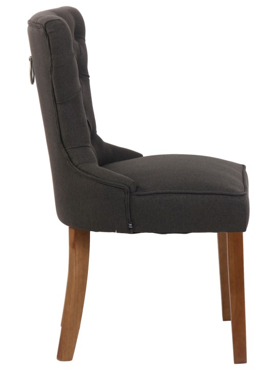 Chaise Franca tissu antique-clair, gris foncé