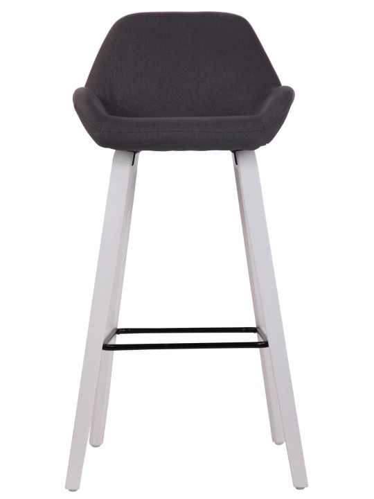 Tabouret de bar Newnan tissu structure 4 pieds (chêne), noir Tabouret de bar Newnan tissu structure 4 pieds (chêne), noir