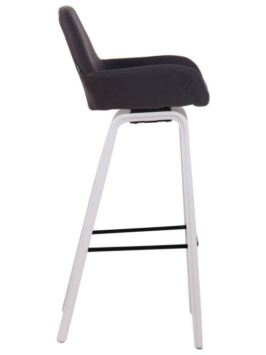 Tabouret de bar Newnan tissu structure 4 pieds (chêne), noir Tabouret de bar Newnan tissu structure 4 pieds (chêne), noir