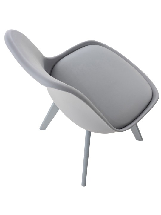 Ensemble de 4 chaises Linares plastique, gris/gris Ensemble de 4 chaises Linares plastique, gris/gris