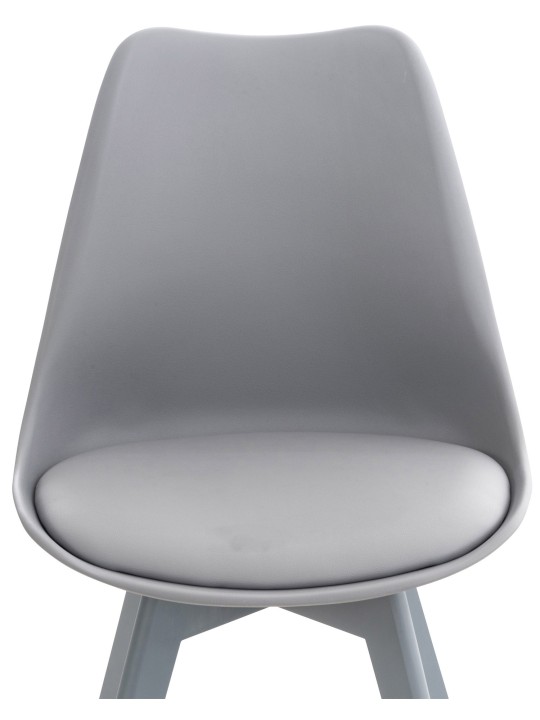Ensemble de 4 chaises Linares plastique, gris/gris Ensemble de 4 chaises Linares plastique, gris/gris