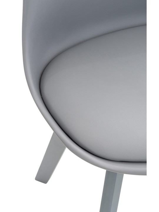 Ensemble de 4 chaises Linares plastique, gris/gris Ensemble de 4 chaises Linares plastique, gris/gris