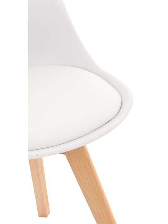 Ensemble de 4 chaises Linares, blanc