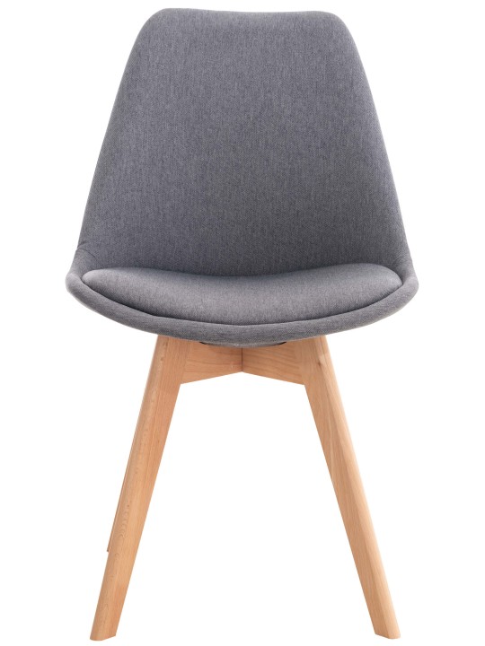 Ensemble de 4 chaises Linares tissu, gris
