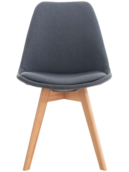 Ensemble de 4 chaises Linares tissu, gris foncé Ensemble de 4 chaises Linares tissu, gris foncé