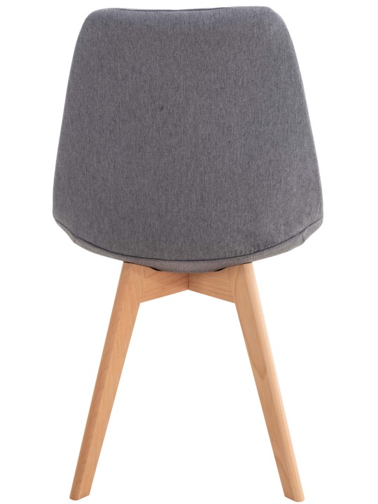 Ensemble de 4 chaises Linares tissu, gris