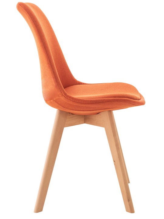 Ensemble de 4 chaises Linares tissu, orange