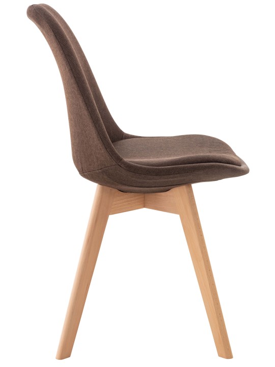 Ensemble de 4 chaises Linares tissu, brun Ensemble de 4 chaises Linares tissu, brun