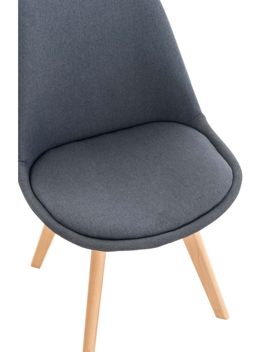 Ensemble de 4 chaises Linares tissu, gris foncé Ensemble de 4 chaises Linares tissu, gris foncé