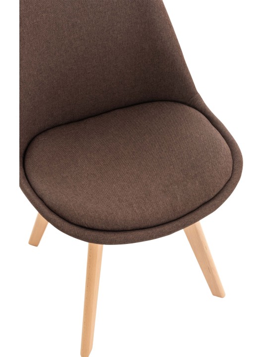 Ensemble de 4 chaises Linares tissu, brun Ensemble de 4 chaises Linares tissu, brun