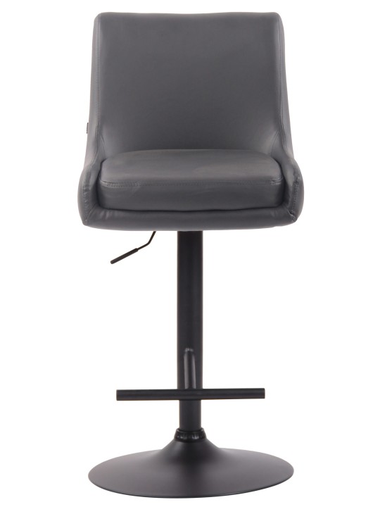 Tabouret de bar Club simili cuir, gris