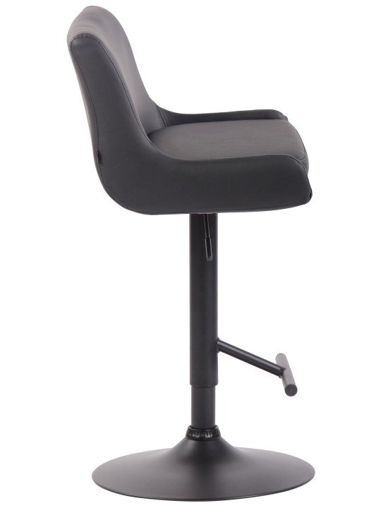 Tabouret de bar Club simili cuir, gris