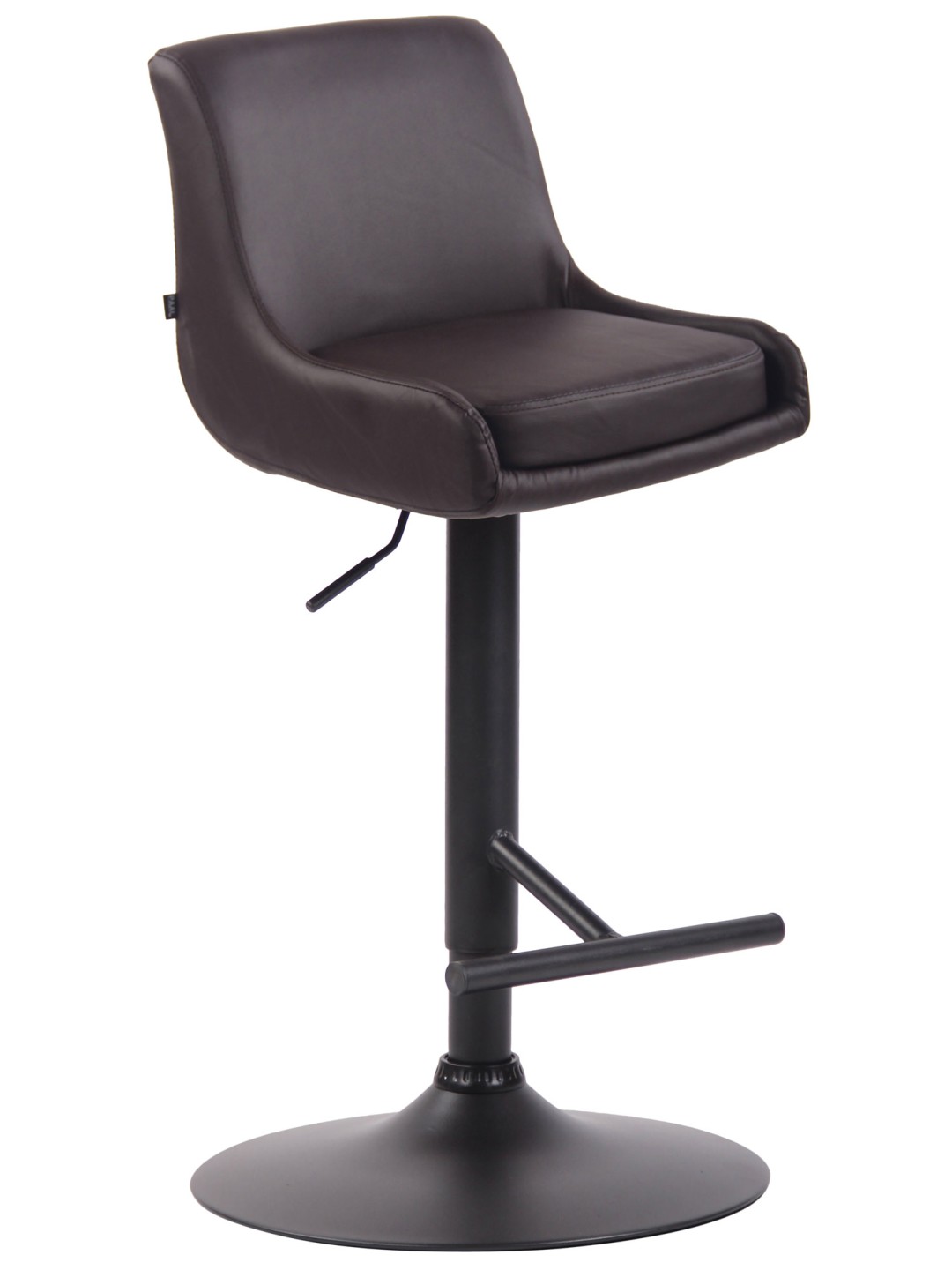 Tabouret de bar Club simili cuir, brun