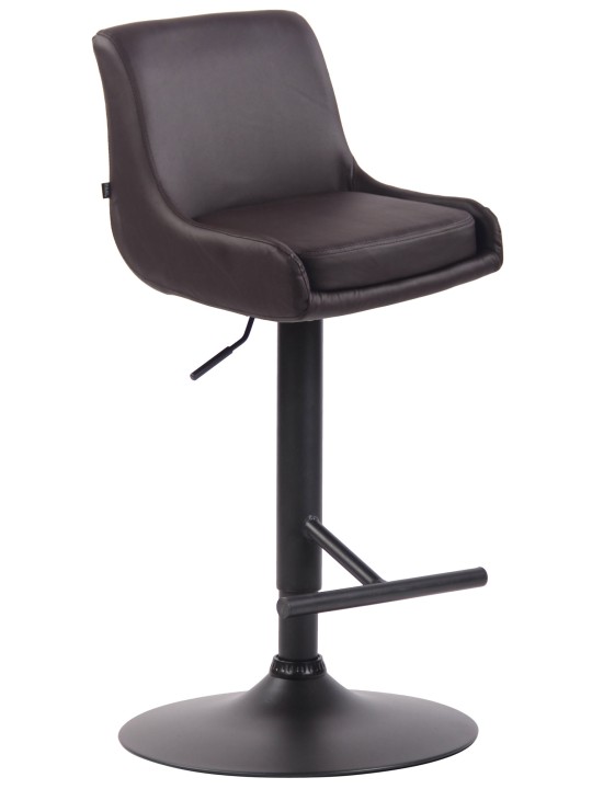 Tabouret de bar Club simili cuir, brun