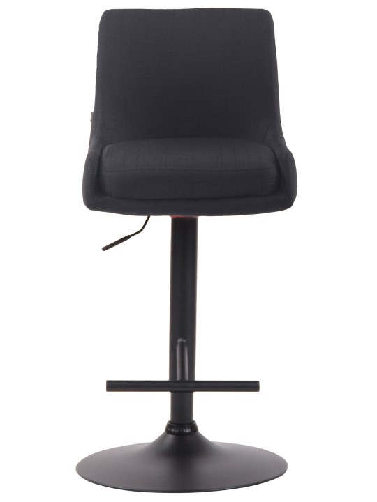 Tabouret de bar club tissu, noir