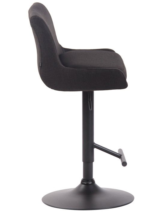 Tabouret de bar club tissu, gris foncé Tabouret de bar club tissu, gris foncé