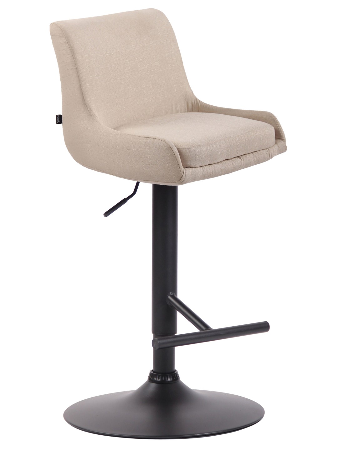 Tabouret de bar club tissu, crème