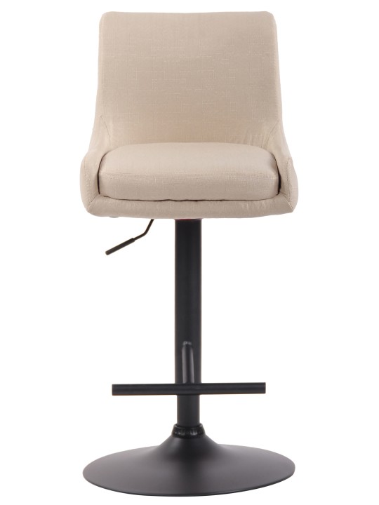 Tabouret de bar club tissu, crème