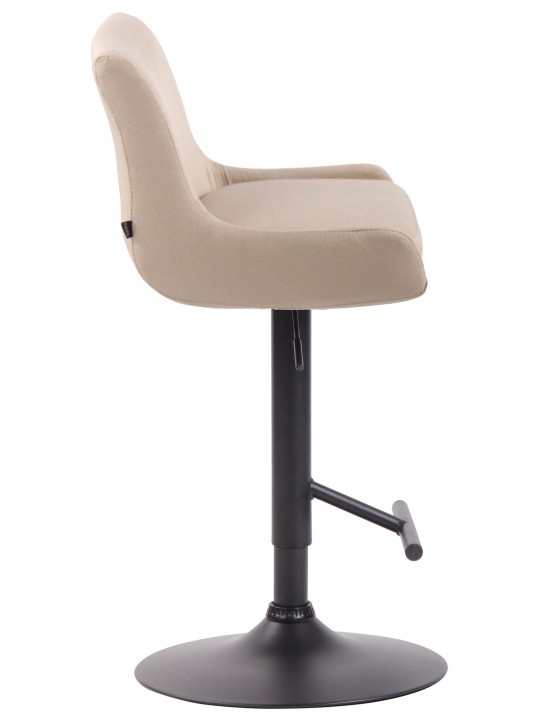 Tabouret de bar club tissu, crème