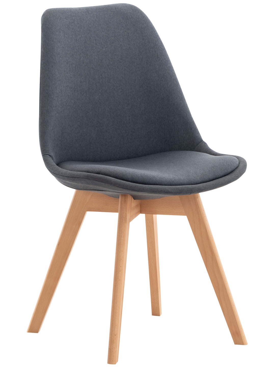 Chaise Linares en tissu, gris foncé